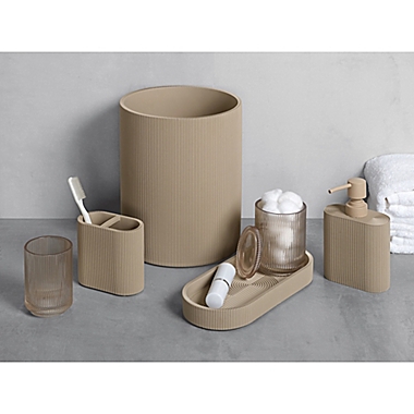 Studio 3B&trade; Fluted Wastebasket in Guilded Beige. View a larger version of this product image.