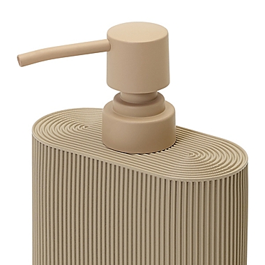 Studio 3B&trade; Fluted Soap/Lotion Dispenser in Guilded Beige. View a larger version of this product image.