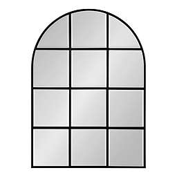 Kate and Laurel Denault 22-Inch x 30-Inch Windowpane Mirror in Black