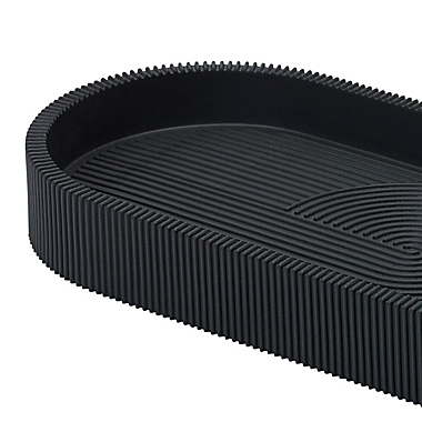 Studio 3B&trade; Fluted Vanity Tray in Jet Black. View a larger version of this product image.