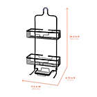 Alternate image 7 for Squared Away&trade; NeverRust&reg; Aluminum Over-The-Shower Caddy in Black