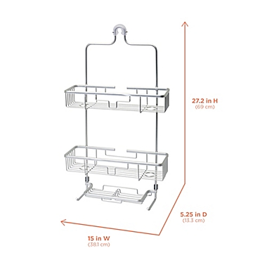 Squared Away&trade; NeverRust&reg; Aluminum XL Shower Caddy. View a larger version of this product image.