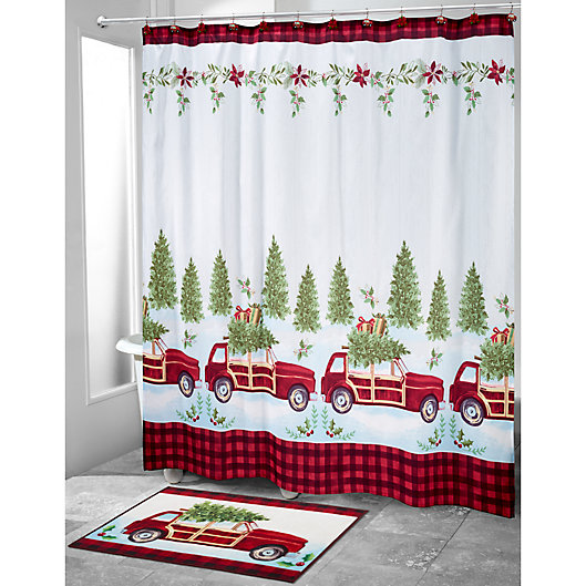 Woody Wagon Shower Curtain, Avanti Snowman Shower Curtain