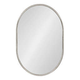 Kate and Laurel Caskill 18-Inch x 24-Inch Oval Wall Mirror in Silver