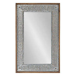Kate and Laurel® Deely 20-Inch x 30-Inch Rectangle Wall Mirror in Rustic Brown