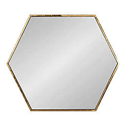 Kate and Laurel McNeer 22-Inch x 25.75-Inch Hexagon Mirror in Gold