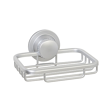 Squared Away&trade; NeverRust&reg; Aluminum Dual Mount Soap Dish in Satin Chrome. View a larger version of this product image.