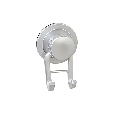 Squared Away&trade; NeverRust&reg; Aluminum Dual Mount Shower Hook in Satin Chrome. View a larger version of this product image.