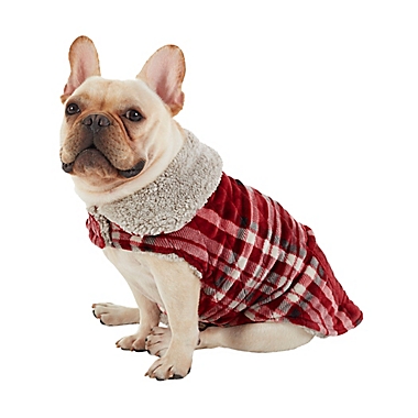 UGG&reg; Avery Medium Quilted Plaid Dog Coat in Autumn. View a larger version of this product image.
