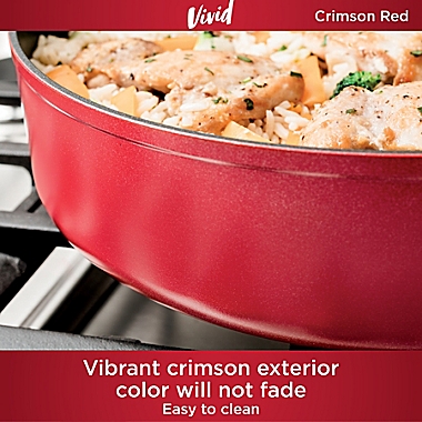 Ninja&trade; Foodi&trade; NeverStick&trade; Vivid Nonstick 8-Inch Aluminum Fry Pan in Red. View a larger version of this product image.