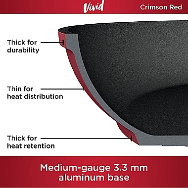 Ninja&trade; Foodi&trade; NeverStick&trade; Vivid Nonstick 8-Inch Aluminum Fry Pan in Red. View a larger version of this product image.