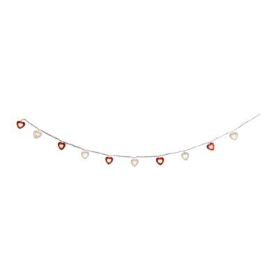 H for Happy&trade; 10-Count Valentine&#39;s Day LED String Lights in White/Red