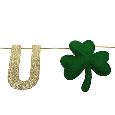 H for Happy&trade; 72-Inch "Lucky" St. Patrick&#39;s Day Felt Banner in Green. View a larger version of this product image.