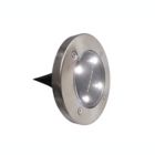 Alternate image 2 for Simply Essential&trade; Outdoor Solar LED Disk Lights in Silver (Set of 4)