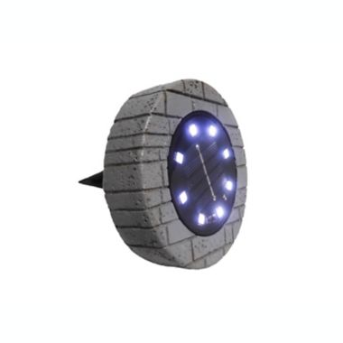 Simply Essential&trade; Outdoor Solar LED Disk Lights in Grey (Set of 4). View a larger version of this product image.