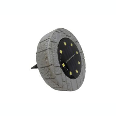 Simply Essential&trade; Outdoor Solar LED Disk Lights in Grey (Set of 4). View a larger version of this product image.
