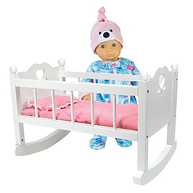 Sophia&#39;s 16-Inch High End Baby Doll Cradle in White. View a larger version of this product image.