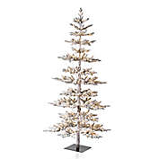 Glitzhome&reg; 7-Foot Pine Pre-Lit Slim Artificial Christmas Tree with LED Lights