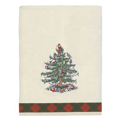 Spode&reg; Tree Tartan Christmas Bath Towel in Ivory