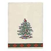 Spode&reg; Tree Tartan Christmas Bath Towel in Ivory
