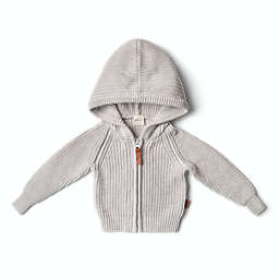 goumi Organic Cotton Knit Hoodie in Storm