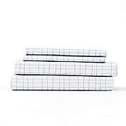 Home Collection Crossroad Pattern Queen Sheet Set in Light Grey