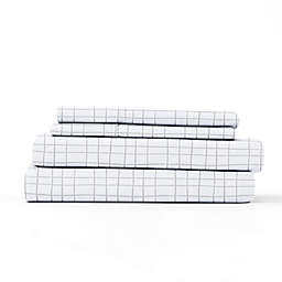 Home Collection Crossroad Pattern Full Sheet Set in Light Grey