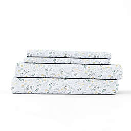 Home Collection Wildflower Queen Sheet Set in Light Blue