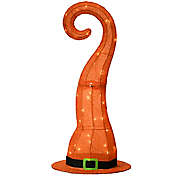 National Tree Company&reg; 34-Inch Lit Witches Hat Halloween Decoration in Orange