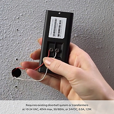 Ring Wired Video Doorbell in Black. View a larger version of this product image.
