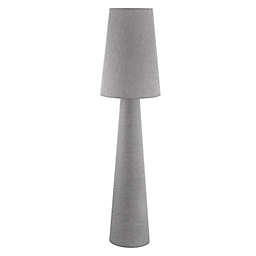 EGLO Carpara Fabric 2-Light Floor Lamp in Grey