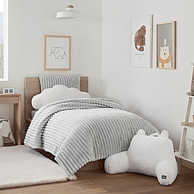 UGG&reg; Marten 3-Piece Full/Queen Comforter Set in Glacier Grey. View a larger version of this product image.