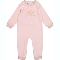 Juicy Couture® Velour Tie Shoulder Coverall in Rose