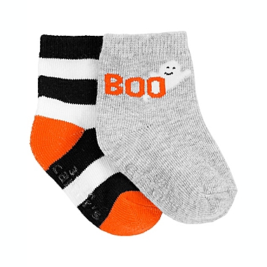 carter&#39;s&reg; Size 0-3M 2-Pack Halloween Socks. View a larger version of this product image.