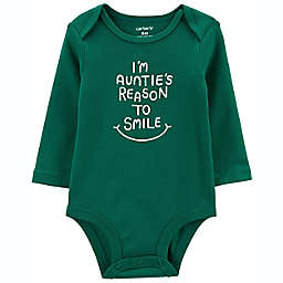 OshKosh B&#39;gosh&reg; Auntie&#39;s Reason to Smile Original Bodysuit in Green