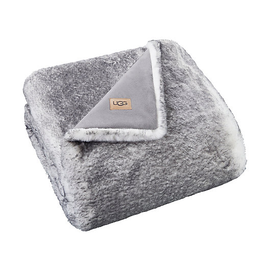 Alternate image 1 for UGG® Mammoth Tipped Throw Blanket in Grey Tipped