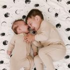 Alternate image 3 for goumi Organic Cotton Many Moons Cozy Blanket in Black/Yellow