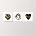 Alternate image 0 for goumi&reg; Many Moons 10.5-Inch Square Framed Wall Art in Black/White (Set of 3)