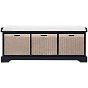Safavieh Landers 47.25-Inch 2-Drawer Storage Bench in Black