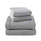 Alternate image 2 for Laura Ashley&reg; Solid Plush Fleece King Sheet Set in Grey