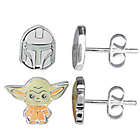 Alternate image 0 for Disney&reg; Star Wars Brass 2-Piece The Child and The Mandalorian Stud Earring Set in Silver/Multi
