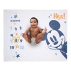 Alternate image 1 for Disney Baby&reg; Mickey Mouse Milestone Baby Blanket in Blue