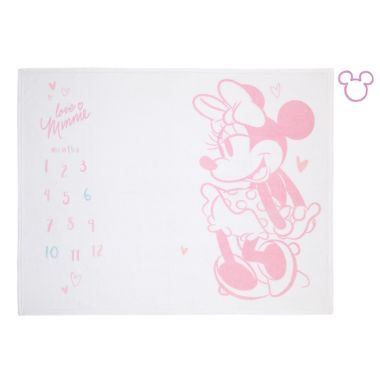 Disney Baby&reg; Minnie Mouse Milestone Baby Blanket in Pink. View a larger version of this product image.