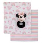 Alternate image 1 for Disney Baby&reg; 3-Piece Minnie Mouse Swaddle Set with Rattle in Pink