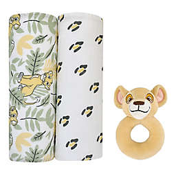Disney Baby® 3-Piece Lion King Simba Swaddle Set with Rattle in Yellow