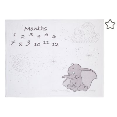 Disney Baby&reg; Dumbo Milestone Baby Blanket in Grey