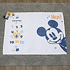 Alternate image 4 for Disney Baby&reg; Mickey Mouse Milestone Baby Blanket in Blue
