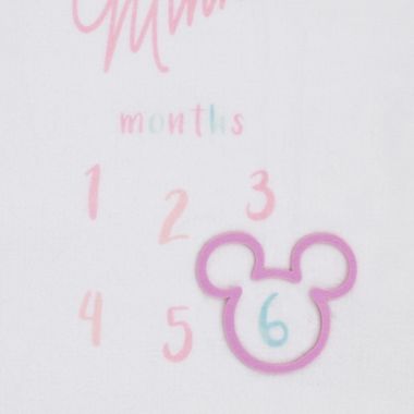 Disney Baby&reg; Minnie Mouse Milestone Baby Blanket in Pink. View a larger version of this product image.