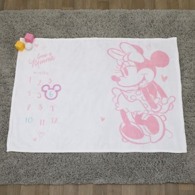 Disney Baby&reg; Minnie Mouse Milestone Baby Blanket in Pink. View a larger version of this product image.