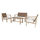 Alternate image 1 for Studio 3B&trade; Mari 4-Piece Outdoor Chat Set in Brown